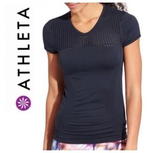 Athleta Trophy Tee Navy Blue XS